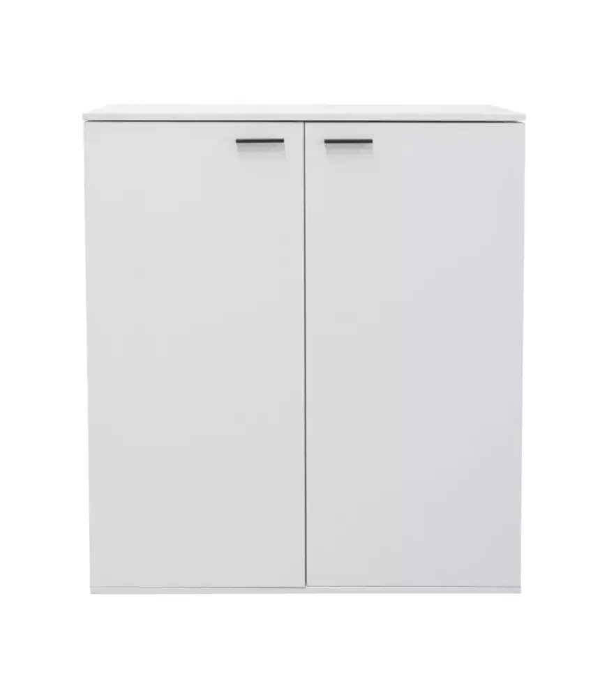 Scarpiera 2 ante bellahome con ante salvaspazio bianco 100x33,8x110 cm