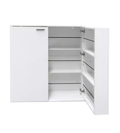 Scarpiera 2 ante bellahome con ante salvaspazio bianco 100x33,8x110 cm