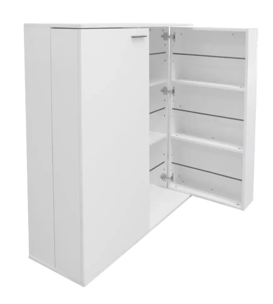 Scarpiera 2 ante bellahome con ante salvaspazio bianco 100x33,8x110 cm