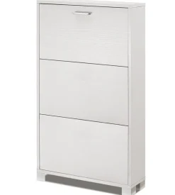 Scarpiera bianca 3 ante, 70x118x18 cm