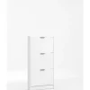 Scarpiera bianca con 3 ante 58x18x119 cm