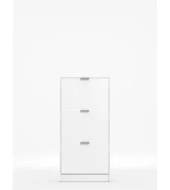 Scarpiera bianca con 3 ante 58x18x119 cm