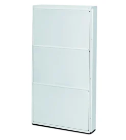 Scarpiera in metallo con 3 ante colore bianco 50x14x104 cm