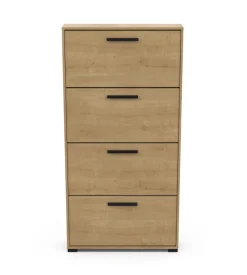 Scarpiera "izzy" quercia con 4 ante, 80,8x17,8x151,7 cm