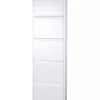 Scarpiera metallo bianca con 5 ante 50x15x168 cm