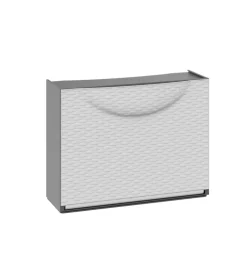 Scarpiera modulare "harmony" effetto rattan bianco 51x19x39 cm