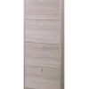 Scarpiera olmo con 4 ante, 63x18x154 cm