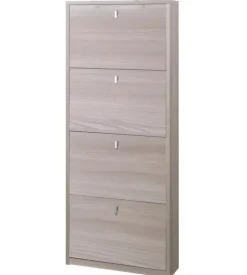 Scarpiera olmo con 4 ante, 63x18x154 cm