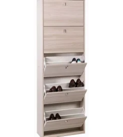 Scarpiera olmo con 5 ante, 63x29x190 cm