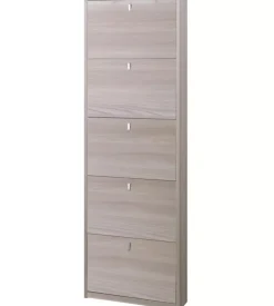 Scarpiera olmo con 5 ante, 63x18x190 cm