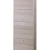 Scarpiera olmo con 4 ante e 1 cassetto, 63x29x164 cm