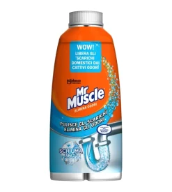 Schiuma biattiva elimina odori "mr muscle", 500 ml