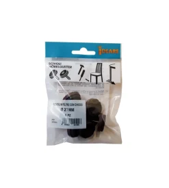 Scivoli in feltro tondi con chiodo ø 24 mm. - marrone - 8 pz.