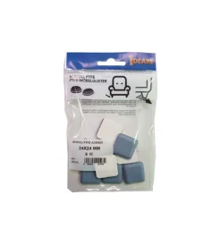 Scivoli ptfe adesivi quadrati 24 x 24 mm. - grigio - 8 pz.