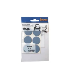 Scivoli ptfe adesivi tondi fustellati ø 28 mm. - grigio - 6 pz.