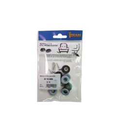 Scivoli ptfe tondi con vite ø 30 mm. - grigio - 8 pz.