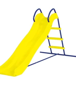 Scivolo per bambini da esterno essenza giallo e blu in acciaio e plastica 185x95x105 cm