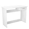 Scrivania con cassetto e vano bianco 100x49,2x76,4 cm