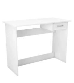 Scrivania con cassetto e vano bianco 100x49,2x76,4 cm