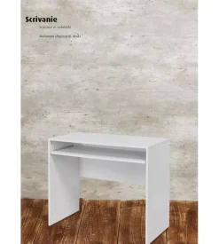 Scrivania con piano estraibile colore bianco armonia 90x45x74 cm