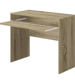Scrivania con piano estraibile colore rovere armonia 90x45x74 cm