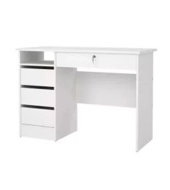 Scrivania "paris" con cassetti bianco 109,3,48,5x75,6 cm