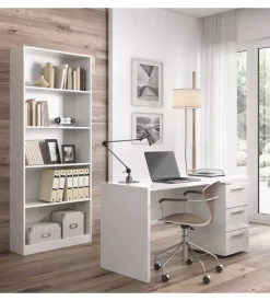 Scrivania "stylus" bianco artico, 74x138x60 cm