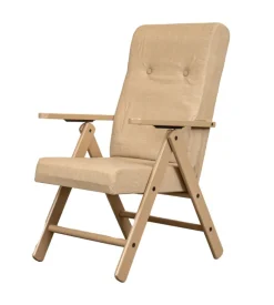 Sdraio "amalfi" in faggio color tortora, 61x62x107 cm