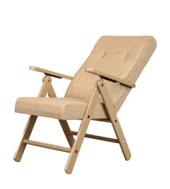 Sdraio "amalfi" in faggio color tortora, 61x62x107 cm