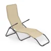 Sdraio da giardino essenza "formentera" in acciaio e textilene beige 57x140x96 cm