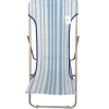 Sdraio da giardino essenza "beach" in acciaio e textilene riga azzurra 45x72x70 cm