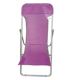 Sdraio da giardino essenza "beach" in acciaio e textilene viola 45x72x70 cm