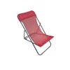 Sdraio da giardino essenza "beach" in acciaio e textilene rosso 45x72x70 cm