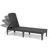 Sdraio lettino prendisole "jaipur sunlounger" colore grafite, 187,5x58x29 cm - keter
