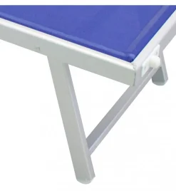 Sdraio regolabile elica garden "bari" in alluminio blu 186x61x38 cm