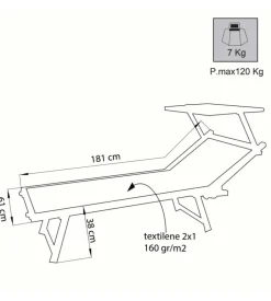 Sdraio regolabile elica garden 