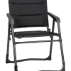 Sedia da campeggio "aravel vanchair" in alluminio e 3durafeel nero 48x37x82 cm