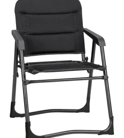 Sedia da campeggio "aravel vanchair" in alluminio e 3durafeel nero 48x37x82 cm