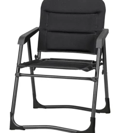 Sedia da campeggio "aravel vanchair" in alluminio e 3durafeel nero 48x37x82 cm