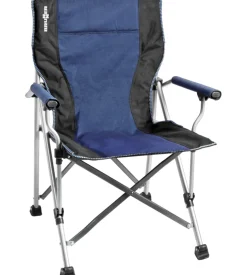 Sedia da campeggio brunner "raptor classic" in acciaio e poliestere blu e nero 51x44x48/90 cm