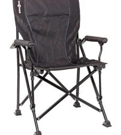 Sedia da campeggio brunner "raptor 3d" in acciaio e poliestere nero 51x44x48/90 cm