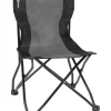 Sedia da campeggio brunner "action equiframe" in acciaio e poliestere grigio e nero 50,5x57x46/77 cm