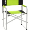 Sedia da campeggio brunner "bravura" in alluminio e poliestere nero e verde 60x47x46/83 cm
