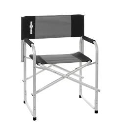 Sedia da campeggio brunner "one shot" in alluminio e poliestere grigio e nero 56x45,5x46/81 cm