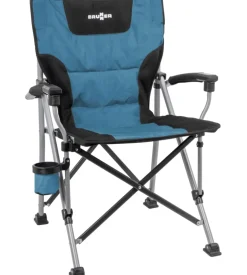 Sedia da campeggio brunner "raptor compack" in acciaio e poliestere nero e avio 61,5x60x46/90 cm