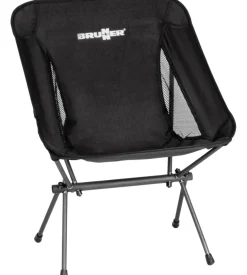 Sedia da campeggio brunner "orbit chair l" in alluminio e poliestere grigio e nero 55x42x40/75 cm