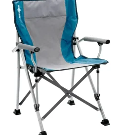 Sedia da campeggio brunner "raptor classic" in acciaio e poliestere grigio e ottanio 51x44x48/90 cm