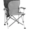 Sedia da campeggio brunner "raptor demtex"in acciaio e poliestere nero e grigio 51x44x48/90 cm