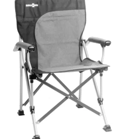 Sedia da campeggio brunner "raptor demtex"in acciaio e poliestere nero e grigio 51x44x48/90 cm