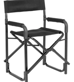 Sedia da campeggio brunner "aravel director" in alluminio e 3durafeel nero 45x35x48/87,2 cm